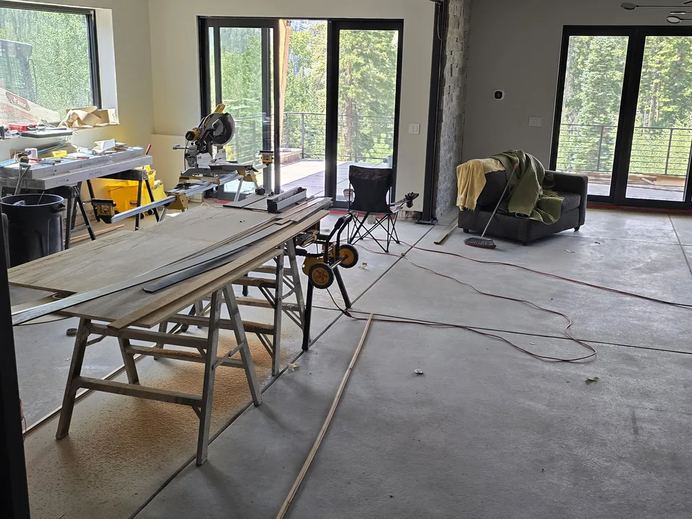 Interior framing and finish work during a Breckenridge remodel