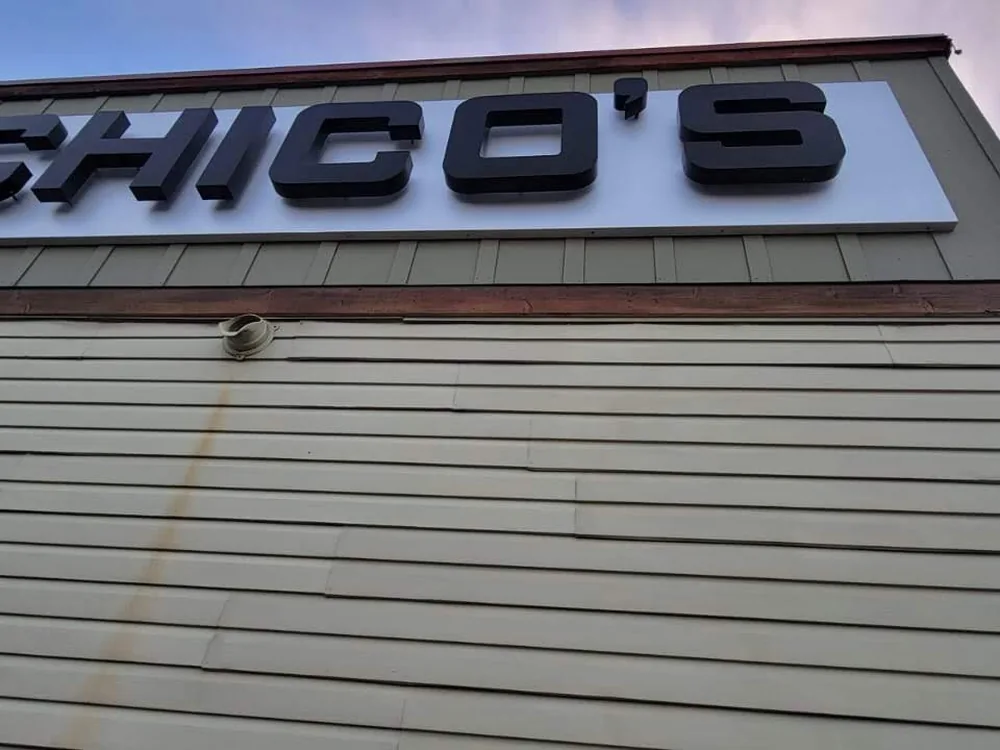 Installed Chico's exterior storefront sign