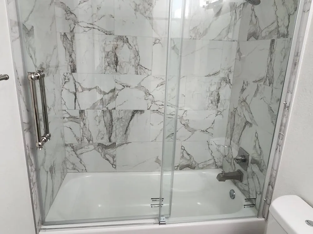 Completed tub shower and toilet installation in Dillon