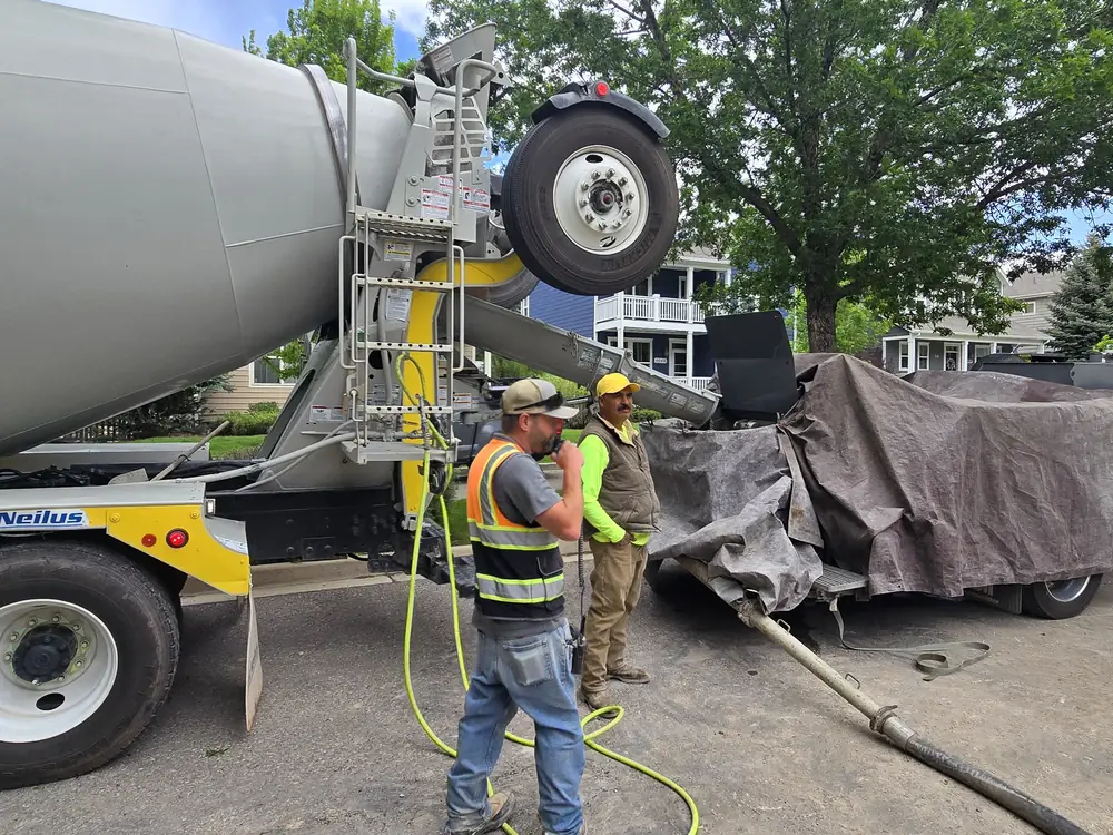 New driveway being poured in Eagle