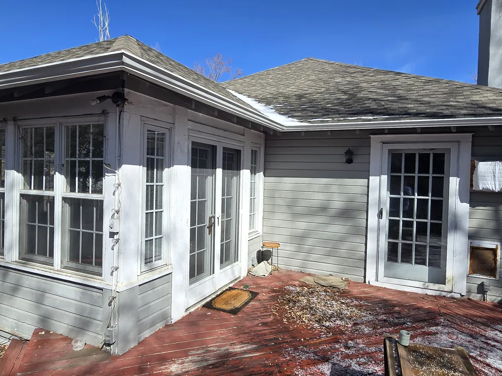 Weathered home exterior before painting